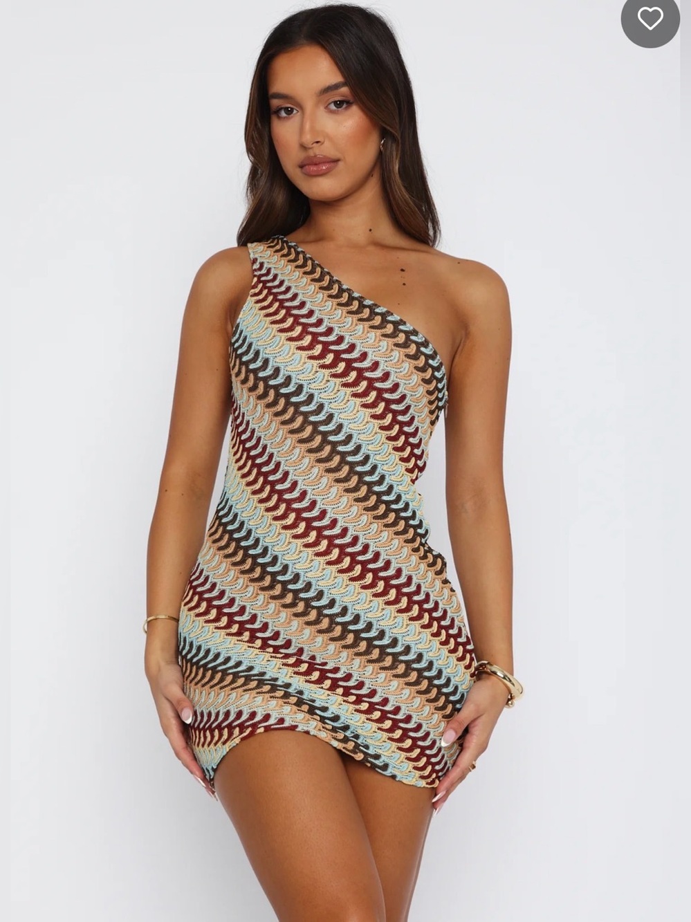 White fox Go Loco Mini Dress Autumn NWT size XS multi color missoni print teal